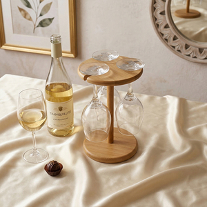 Soporte de Bambú para Botellas de Vidrio, Exhibidor de Copas para Cocina, Organizador Personalizable - Product Image 2