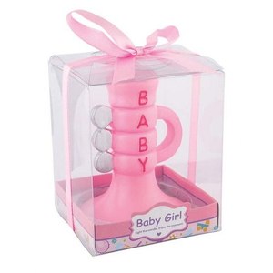 Velas de Color Rosa Bebé de 75 mm con Forma de Trompeta, Producto de Decoración Infantil - Product Image 2