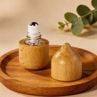 Botella de Vidrio Recargable Vacía con Rodillo, Ideal para Aromaterapia y Masajes, para el Hogar, la Oficina y Viajes