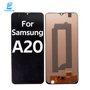 Paneles LCD para Samsung <span class=keywords><strong>Galaxy</strong></span> A20, Pantalla de 6.39 Pulgadas con Función de Luz <span class=keywords><strong>Azul</strong></span>, Repuestos Negros - Product Image 1
