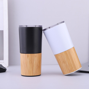 Custom Logo 470ml Eco, Friendly Bamboo Tumbler Powder Coated Stainless Steel Insulated Bamboo Coffee Mug Bamboo <b>Thermos</b> <b>Cup</b>/ - Product Image 4