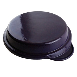 Poêle en <span class=keywords><strong>fonte</strong></span> émaillée avec surface ondulée, deux poignées, idéale pour griller, servir, <span class=keywords><strong>nettoyage</strong></span> facile - Product Image 5