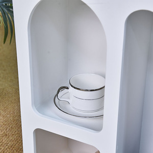 Nordic White Modern Design Wooden <b>Wall</b> Hanging Bookshelf Cabinet French Display <b>Book</b> Corner Shelf Home Decor School Living Room - Product Image 5