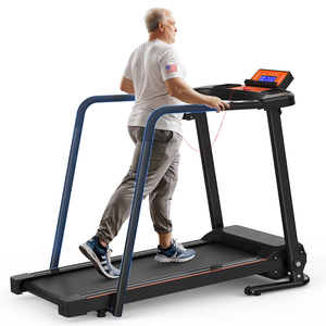 Caminadora Eléctrica Plegable Silenciosa y Potente con Motor de 2.5HP para Personas Mayores, Monitoreo Cardíaco Inalámbrico, Ruedas Pequeñas, Conexión a Aplicaciones de Ejercicio - Product Image 1