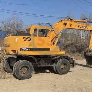 Excavatrice sur pneus Hyundai 150W-9 150-7 150 d'occasion importée de Corée, pour l'exploitation minière/la construction, avec de bonnes performances, en vente. - Product Image 6