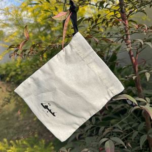 Customized Natural Cotton Drawstring Dust <b>Bag</b> Packaging Eco Friendly Cotton Gift Drawstring <b>Bag</b> With Ribbon <b>Strings</b> - Product Image 5