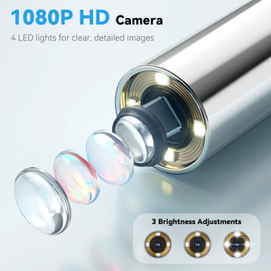 กล้องส่องจมูกและหูไร้สายพร้อมหน้าจอ HD มุมมองกว้าง 1.28 นิ้ว ความละเอียด 2MP ขนาดหัวกล้อง 3.2 มม. และขนาด 1.38 นิ้วสำหรับกำจัดขี้หู แบตเตอรี่ 1000mAh - Product Image 3
