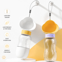 Bouteille d'eau de voyage 2 en 1 pour chien avec conteneur de rangement pour nourriture, bouteille d'hydratation portable pour animaux de compagnie pour la marche, la randonnée, le camping, l'utilisation en plein air