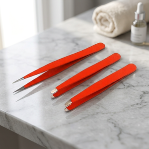 Ensemble de pinces à épiler professionnelles de précision en acier inoxydable, couleurs personnalisées, pour l'épilation des poils incarnés et des sourcils, qualité supérieure - Product Image 2