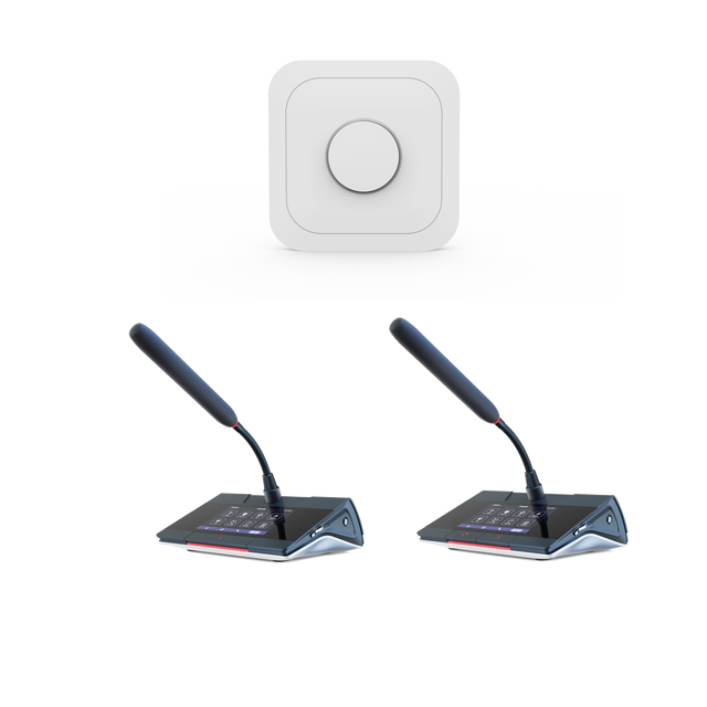 Affordable Wireless Microphone System with Automatic Mute - Digital Network Conference Setup for Business Meetings