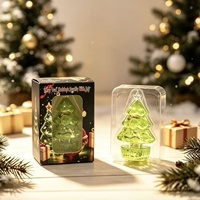 Nouvel ensemble de jouets anti-stress en caoutchouc souple et mignon de Noël, comprenant Père Noël, Bonhomme de neige et Arbre de Noël avec paillettes