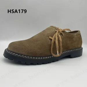 XC-zapatos de suela de goma antideslizante para hombre, con cordones de cuerda de cáñamo lateral, zapatos de vestir de cuero de ante de alta calidad para Europa, HSA179