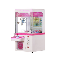 Mini machine à griffes rose de table à monnayeur, super mini machine à griffes pour jouets, pour centre de divertissement et enfants