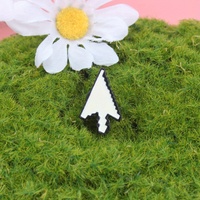 Broche créative accessoires mignon souris pointeur clé tête dessin animé métal Badge nouvelle personnalité tendance Simple