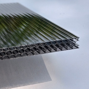 Feuille creuse en <span class=keywords><strong>polycarbonate</strong></span> PC noir, feuille d'endurance en <span class=keywords><strong>polycarbonate</strong></span> nid d'abeille transparente, feuille transmettant la lumière à effet de serre - Product Image 2