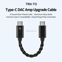 Câble de liaison décodeur USB-C vers USB-C TRN pour audiophiles, adaptateur audio numérique 8 brins plaqué argent avec boîtier en métal aluminium