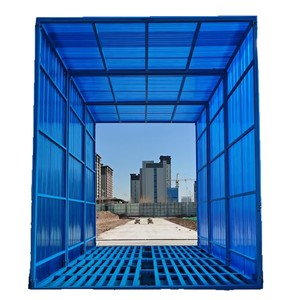 Plateforme de lavage automatique de véhicules Blue Steel pour chantier de construction, cabine de lavage entièrement fermée - Product Image 4