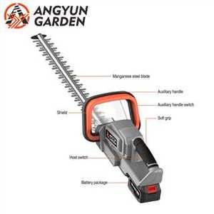 Cortadora de césped y setos eléctrica de 22 pulgadas para jardín, con batería de iones de litio y cuchilla de acero de doble filo, venta al por mayor - Product Image 4