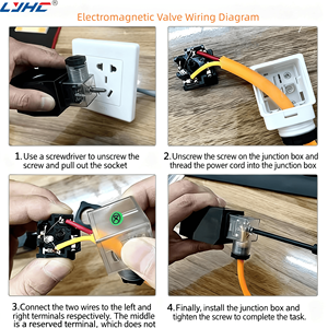 Spécifications de tension 12V, 24V, 220V, électrovanne en cuivre pour eau, avec dispositif magnétique, adaptée <span class=keywords><strong>à</strong></span> l'air et au gaz. - Product Image 4