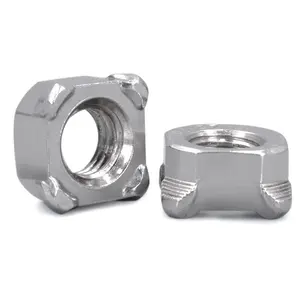 304 Stainless Steel M4 - M16 DIN 928 Type A B Square Weld Nuts