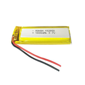 IEC62133 CB & KC 인증 리튬 폴리머 배터리 102050 <span class=keywords><strong>3.7v</strong></span> 1000mAh 의료 기기 및 소비자 전자 제품 및 사용자 정의 - Product Image 1