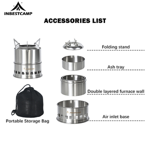 Fornello Portatile Pieghevole INBESTCAMP Mini, Attrezzatura da Campeggio Ultraleggera <span class=keywords><strong>a</strong></span> <span class=keywords><strong>Legna</strong></span> - Product Image 3