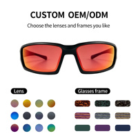 Custom Logo UV400 Polarized PC Frame Sunglasses OEM ODM Unisex Sport Glasses Print Logo Men for Driving Fishing