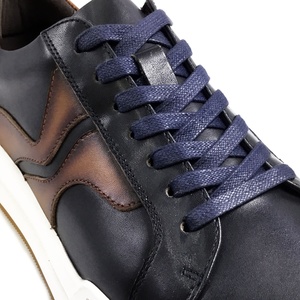 Cow Genuine <b>Leather</b> Two Tone Color Sport Shoes for Men Custom logo Handmade <b>Sneaker</b> Breathable Walking Style Shoes Luxury - Product Image 6