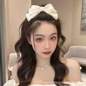 Pinza de pelo con lazo de tres capas, moderna y linda, accesorio versátil para el cabello negro, pinza de pelo estilo coreano, accesorio femenino para el cabello, moño - Product Image 2