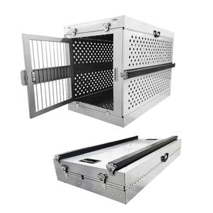 Jaula <span class=keywords><strong>de</strong></span> Aluminio <span class=keywords><strong>para</strong></span> <span class=keywords><strong>Perros</strong></span> con Alta Ventilación, Ventanas <span class=keywords><strong>de</strong></span> Malla, Plegable, <span class=keywords><strong>para</strong></span> Uso en Verano, Transportín Refrigerante <span class=keywords><strong>para</strong></span> Mascotas <span class=keywords><strong>para</strong></span> Actividades al Aire Libre en Climas Cálidos - Product Image 1