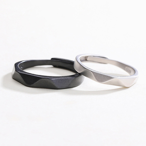 Anillo DE BODA expandible minimalista con diseño geométrico ajustable de estilo europeo y americano muestra gratis - Product Image 3