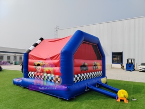Château gonflable commercial avec toboggan, en bâche PVC, sol antidérapant, pour <span class=keywords><strong>jardin</strong></span>, parc d'attractions pour enfants, événements - Product Image 5