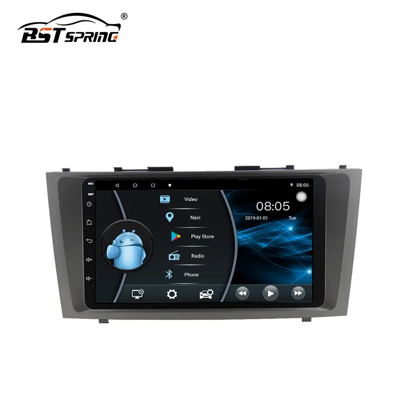 Système multimédia de Navigation avec Radio, lecteur vidéo et DVD de voiture, pour Toyota Camry 2006 2011, Android, 2 din