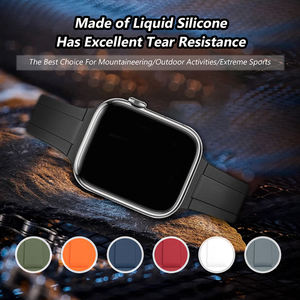 Bracelet de montre en silicone liquide 38/40/42/49mm de conception de luxe pour Apple Watch Series 9 <span class=keywords><strong>8</strong></span> 7 Bracelet de montre en caoutchouc pour <span class=keywords><strong>Applewatch</strong></span> - Product Image 2