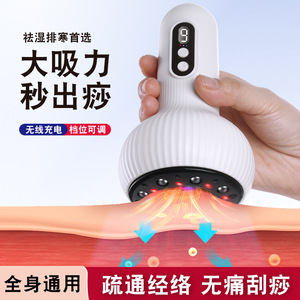 Masseur électrique Gua Sha pour le cou, appareil de thérapie chauffante rechargeable, alimenté par USB, blanc noir 1200 1800 - Product Image 5