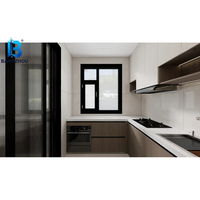 Armoires de cuisine en chêne de qualité supérieure, style européen moderne, laquées, pour villa de luxe