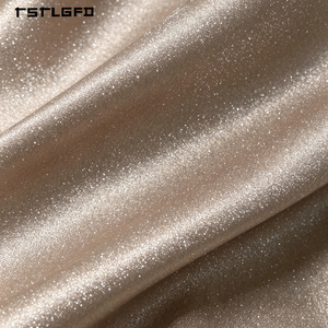 Vestido Largo de Gala para Mujer, Estilo Abaya, Satén Color Champán, Adornado con Cristales y Pedrería, Manga Murciélago 3/4, Cuello en V, Elegante y Lujoso - Product Image 6