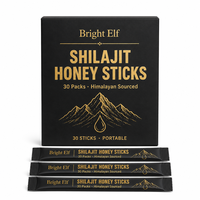 Sachets de Résine de Shilajit Pur de l'Himalaya OEM/ODM avec Miel Végétalien, Bâtonnets de Miel Shilajit, Complément Herbal à Marque Privée