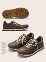 Chaussures décontractées en cuir véritable pour hommes, avec logo personnalisé, semelle souple, lacets, antidérapantes, respirantes, en cuir de cheval vieilli, vente en gros