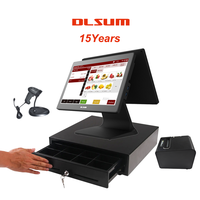 Android/Windows 15/15.6 pulgadas J 6412 8G pantalla táctil POS hardware sistema POS para tienda minorista restaurante