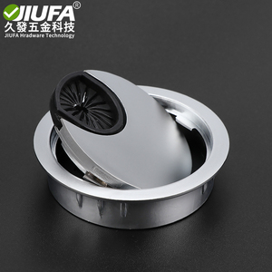 Boîte de câblage de bureau Jiufa en alliage de zinc avec couvercle rond pour accessoires de câblage de bureau - Product Image 2