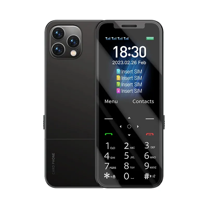 도매 4 SIM 카드 대기 동시에 GSM 2G 미니 휴대 전화 2.4 "화면 1200mAh MP3 FM 손전등 휴대 전화