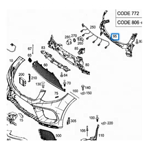 Marco Interior de Parachoques Delantero OEM 1668854265 para <span class=keywords><strong>Mercedes</strong></span>-<span class=keywords><strong>Benz</strong></span> <span class=keywords><strong>ML</strong></span>/GLE W166 - Product Image 3