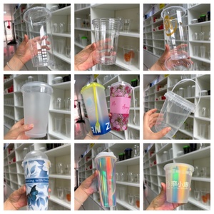 Offres Spéciales – Gobelets Personnalisés en PET pour Café Glacé 10/12/14/16/18/20oz, Coupelles en Plastique Jetables pour Crème Glacée avec Couvercles Plats, Livraison Rapide - Product Image 2