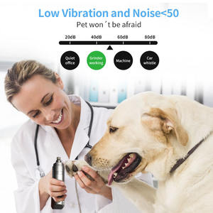 مطحنة احترافية كهربائية قابلة لإعادة الشحن بسرعة 2 بدون ألم للكلاب الأليفة مبرد أظافر مبرد أظافر للكلاب مزود بضوء LED 2 - Product Image 4