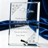 Trophée en verre cristal transparent avec support métallique, plaque de récompense en verre, cadeau en cristal, prix pour les gagnants, cérémonie de reconnaissance du personnel
