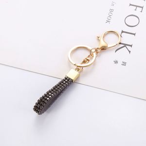 Rhinestone Keychain Sparkle Bling Glitter Crystal Lanyard <b>Key</b> Chain Bracelet Wristlet Bangle <b>Key</b> <b>Ring</b> Holder - Product Image 4