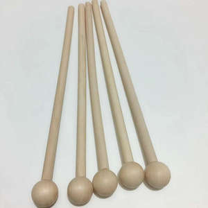 Mazze di legno piccole bacchette musicali bacchette di legno bacchette a percussione mazze per tamburo a mano Glockenspiel xilofono xiloblocchi campane - Product Image 3