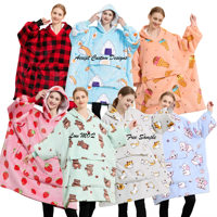 Plaid en polaire Sherpa personnalisé avec logo, couverture épaisse à capuche Oodie avec design tissé de style coréen