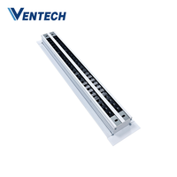 Diffuseur d'air linéaire en aluminium réglable pour plafond Ventech Air Conditioning ODM/OEM